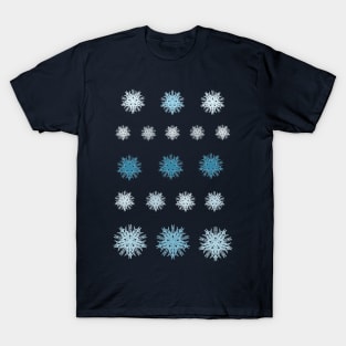 Seasonal Holiday Snowflake Pattern T-Shirt